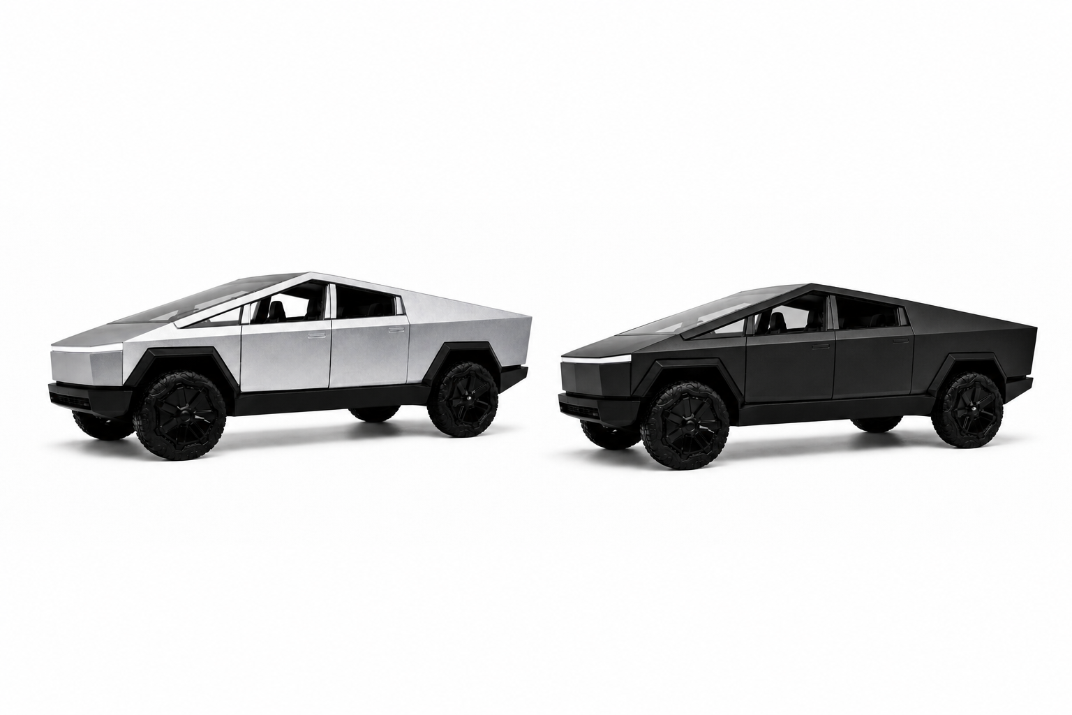 RCMania Tesla Cyber Truck 1:36Scale Alloy Die-Cast Car with Light & Sound, Pull-Back Action, Opening Doors & Trunk