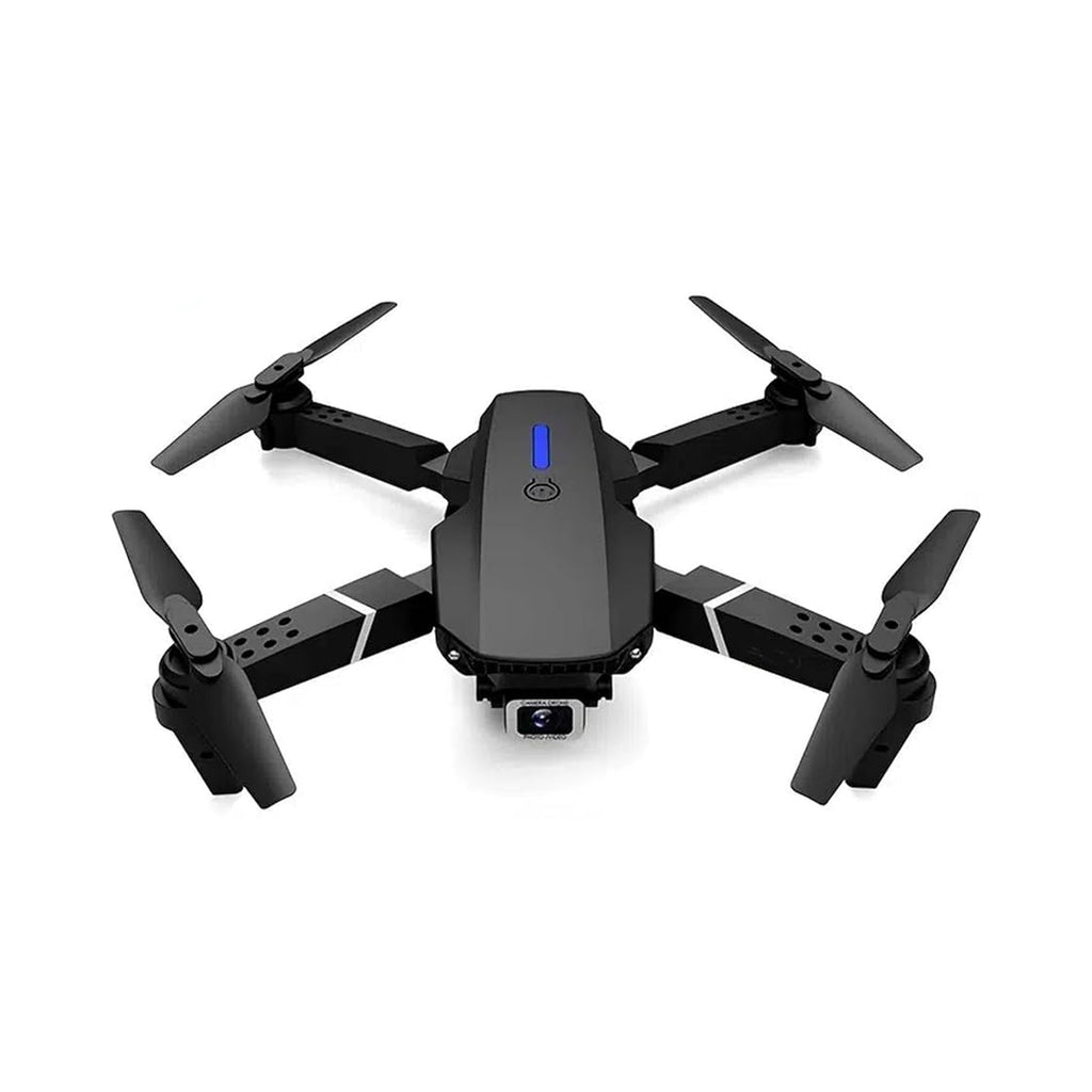 RCMania Dual Camera Foldable Drone with Bluetooth Connectivity, 360° Flip & Gyro Calibration (Black/White)