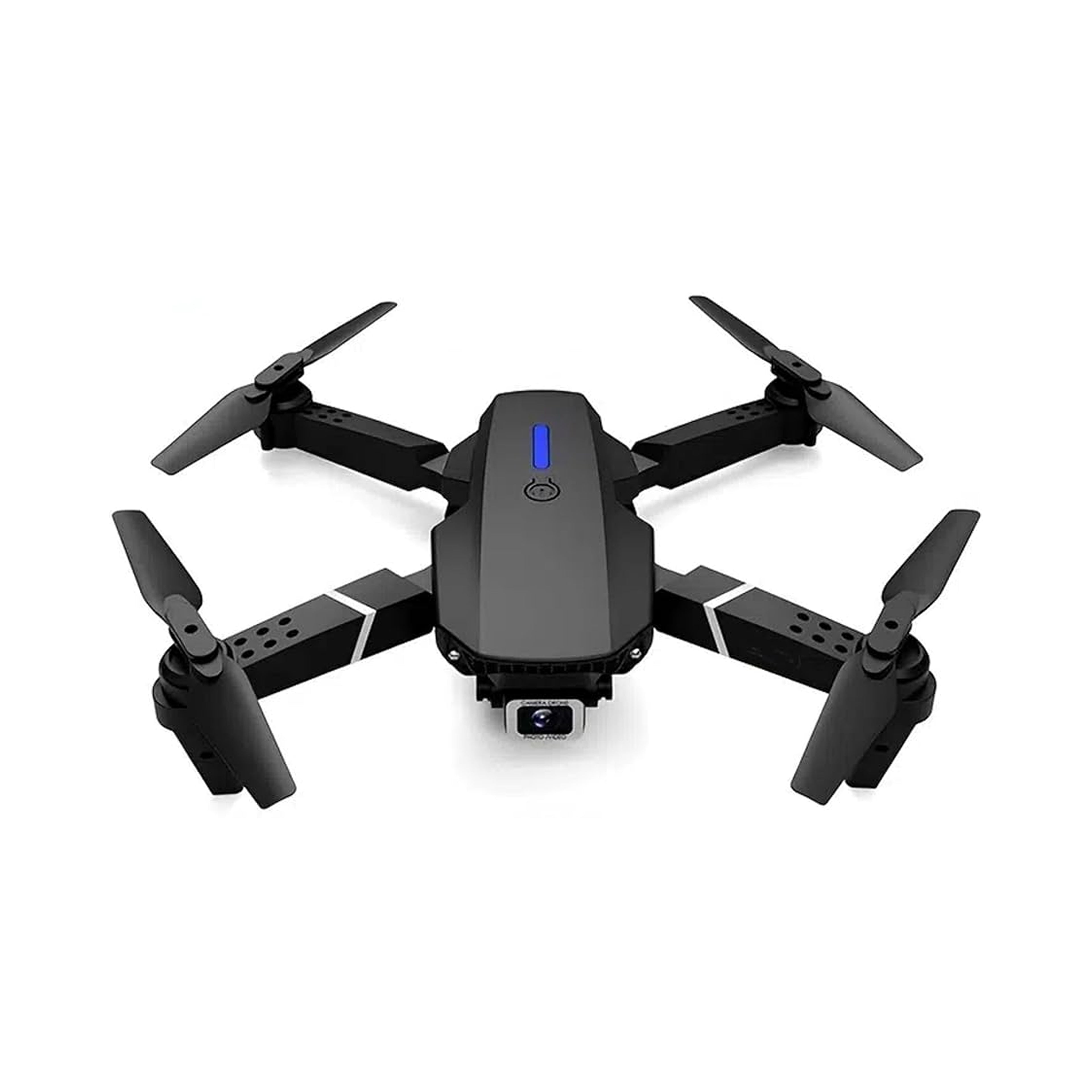RCMania Dual Camera Foldable Drone with Bluetooth Connectivity, 360° Flip & Gyro Calibration (Black/White)