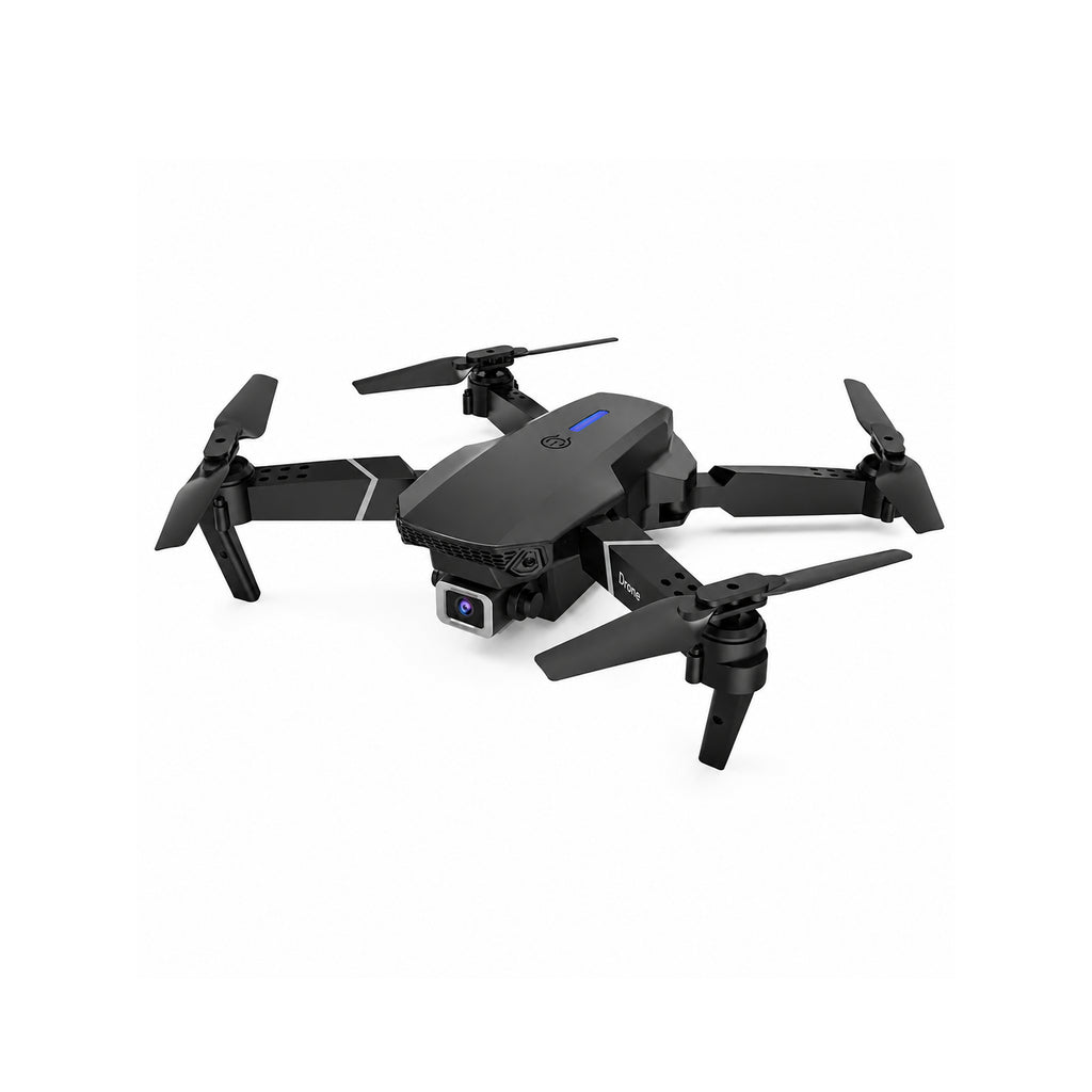 RCMania Dual Camera Foldable Drone with Bluetooth Connectivity, 360° Flip & Gyro Calibration (Black/White)