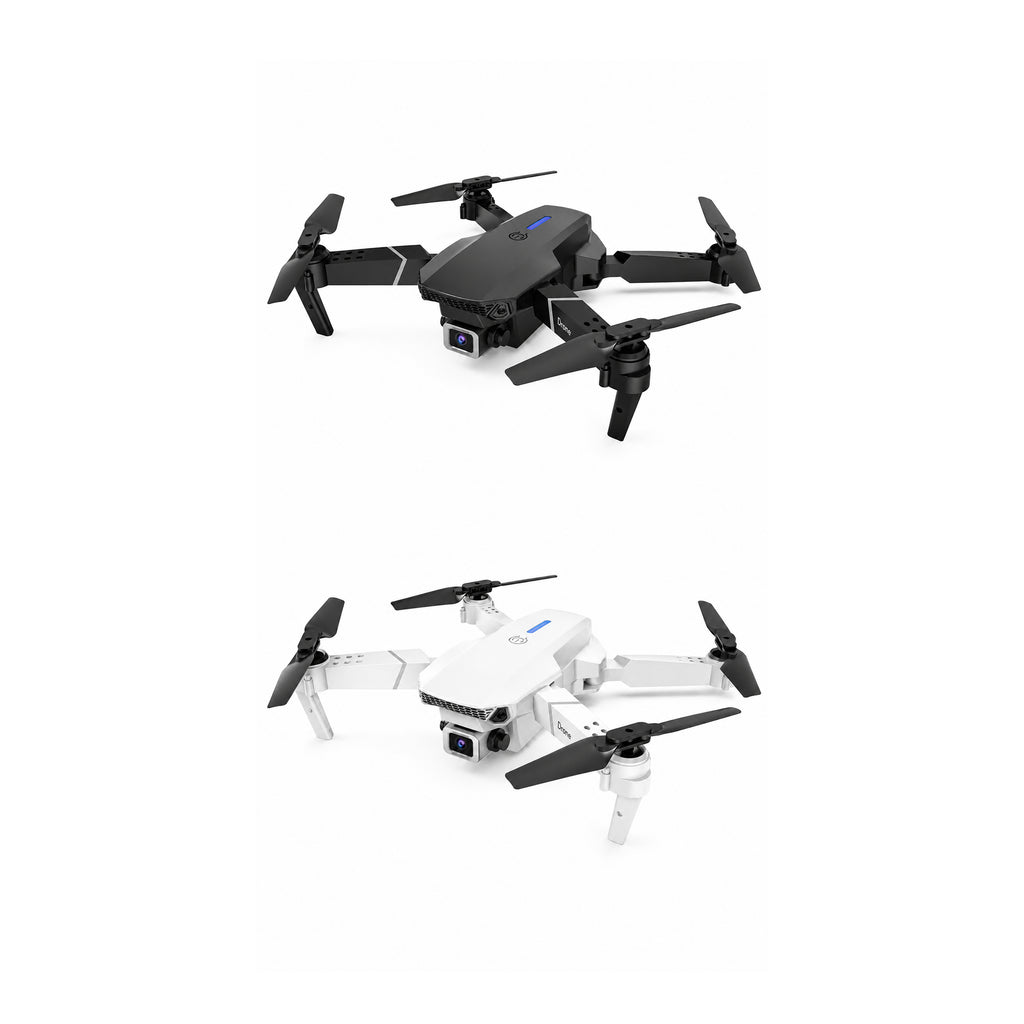RCMania Dual Camera Foldable Drone with Bluetooth Connectivity, 360° Flip & Gyro Calibration (Black/White)