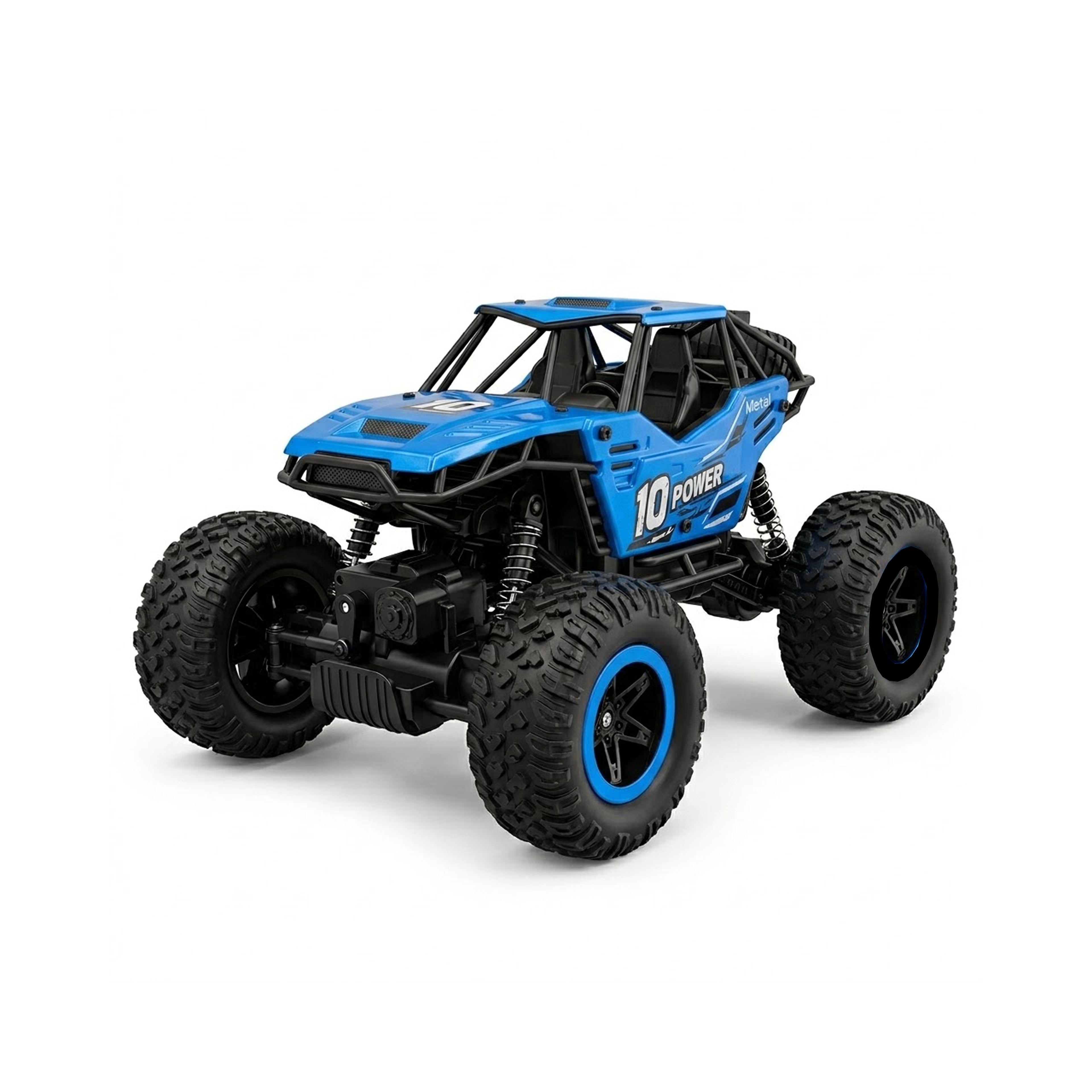 RCMania Blue Remote Control Rock Crawler 4x4 Off-Road RC Car – High Performance Climbing Monster Truck with Rechargeable Battery