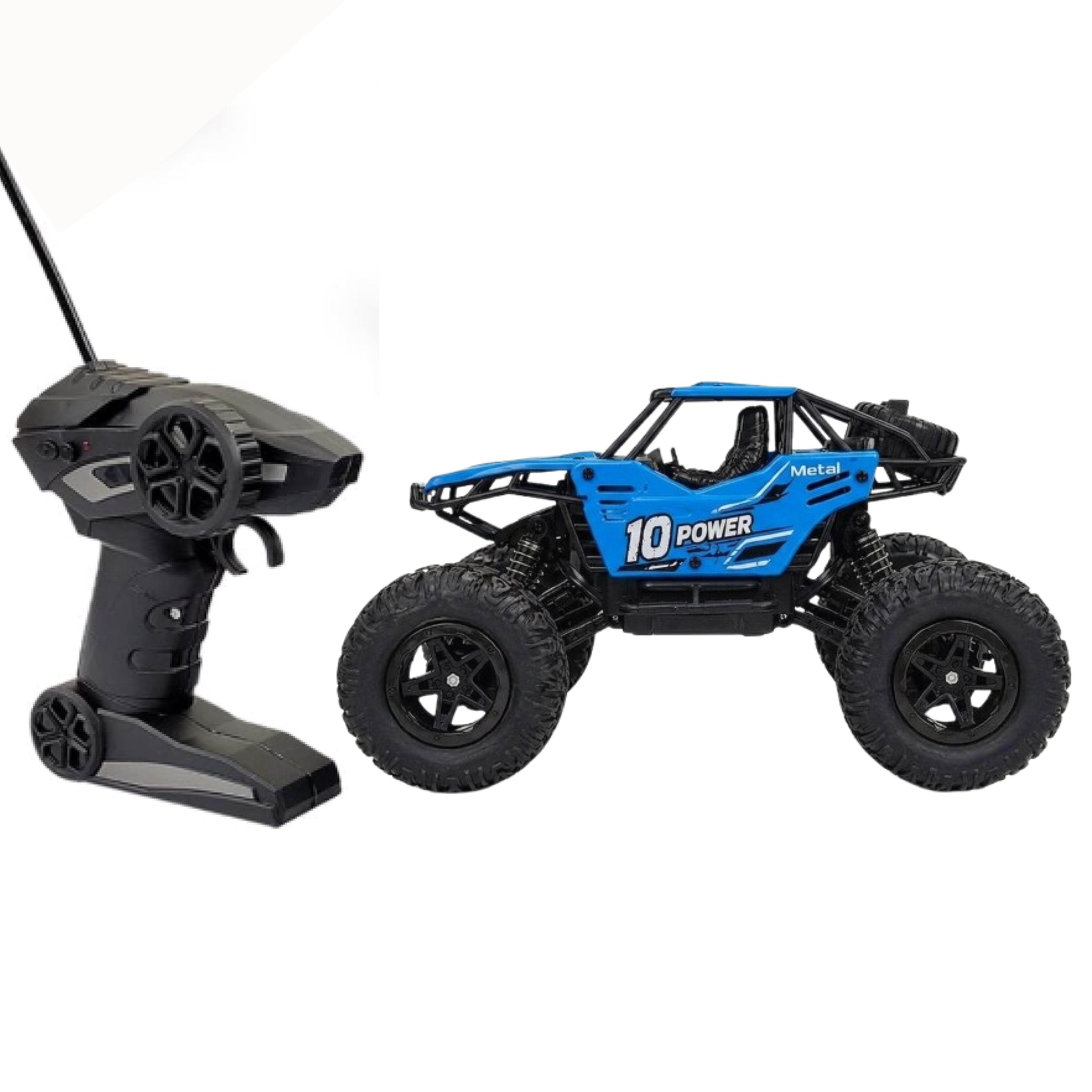 RCMania Blue Remote Control Rock Crawler 4x4 Off-Road RC Car – High Performance Climbing Monster Truck with Rechargeable Battery