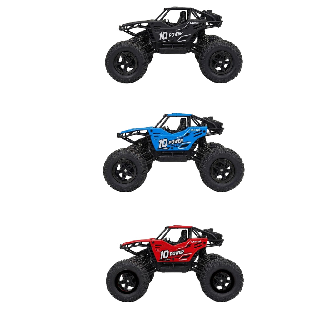 RCMania Blue Remote Control Rock Crawler 4x4 Off-Road RC Car – High Performance Climbing Monster Truck with Rechargeable Battery