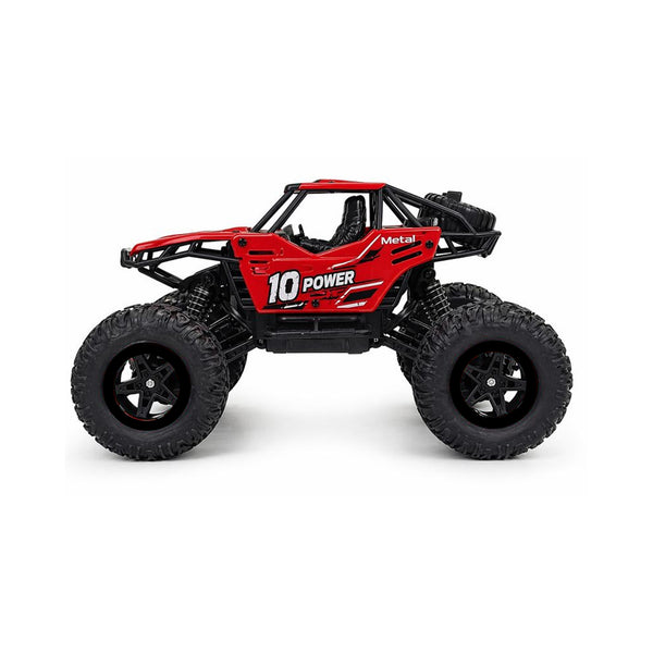 RCMania Red Remote Control Rock Crawler 4x4 Off-Road RC Car – High Speed Climbing Monster Truck with Rechargeable Battery