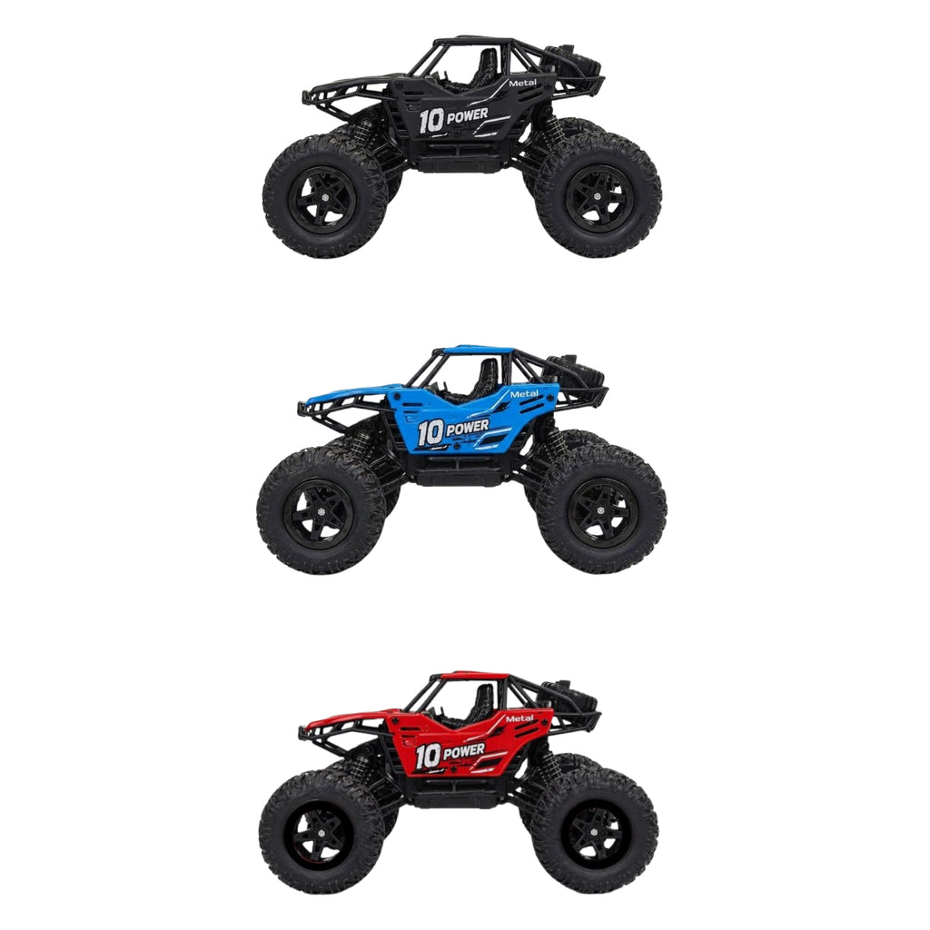 RCMania Red Remote Control Rock Crawler 4x4 Off-Road RC Car – High Speed Climbing Monster Truck with Rechargeable Battery