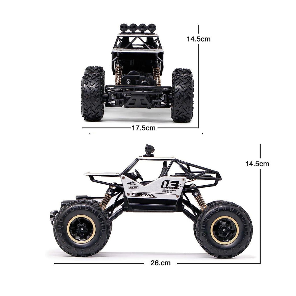 RCMania Monster Rock Crawler RC Car with LED Lights, High-Speed Off-Road Vehicle, Metal & Hard Plastic Body, Remote Control Rock Crawler
