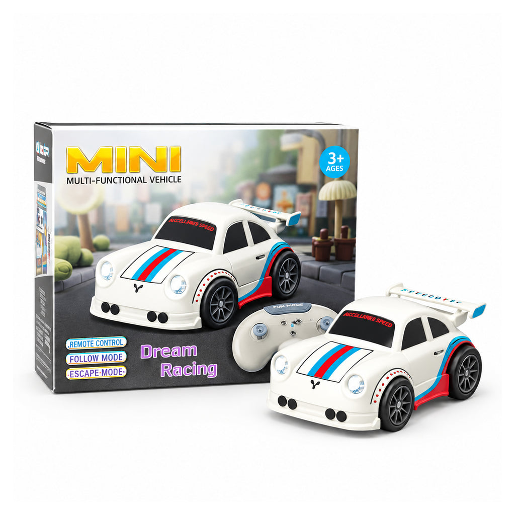 RCMania Mini Drift Car - Electric Remote | Induction Controlled Smart RC Car | Multicolor (White,Black)