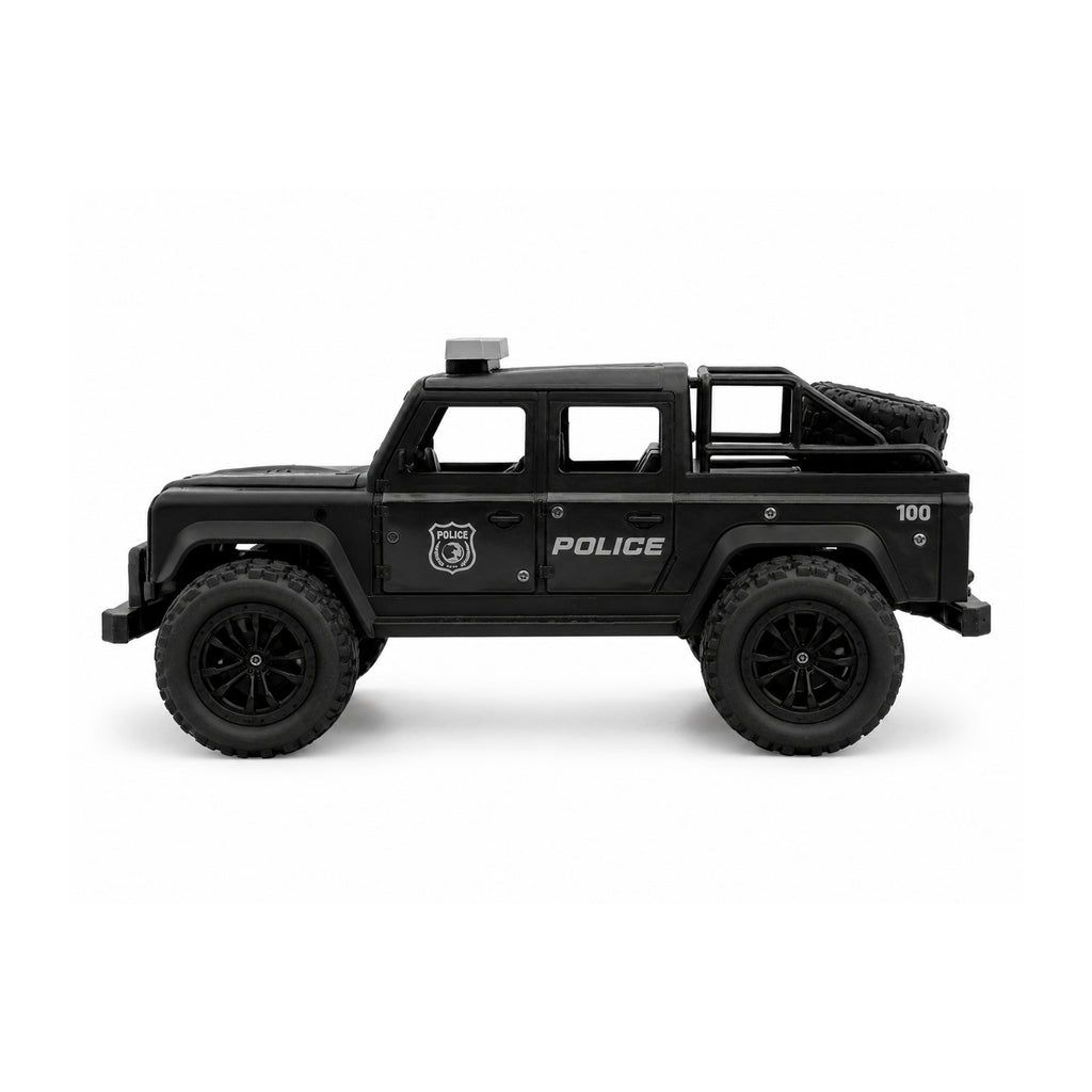 RCMania Police Truck 1:16 Remote Control Car | 500ft Range | 25km/h Speed | Rechargeable Battery Operated Cyber Truck with LED Lights for Kids & Boys
