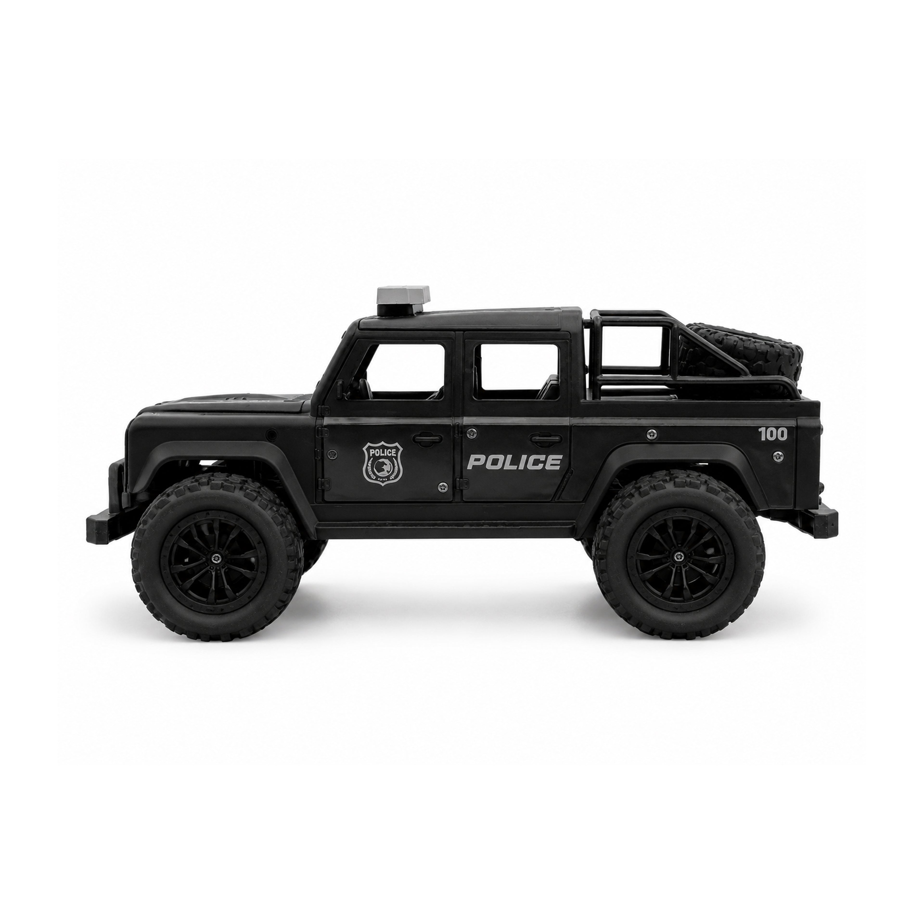 RCMania Police Truck 1:16 Remote Control Car | 500ft Range | 25km/h Speed | Rechargeable Battery Operated Cyber Truck with LED Lights for Kids & Boys