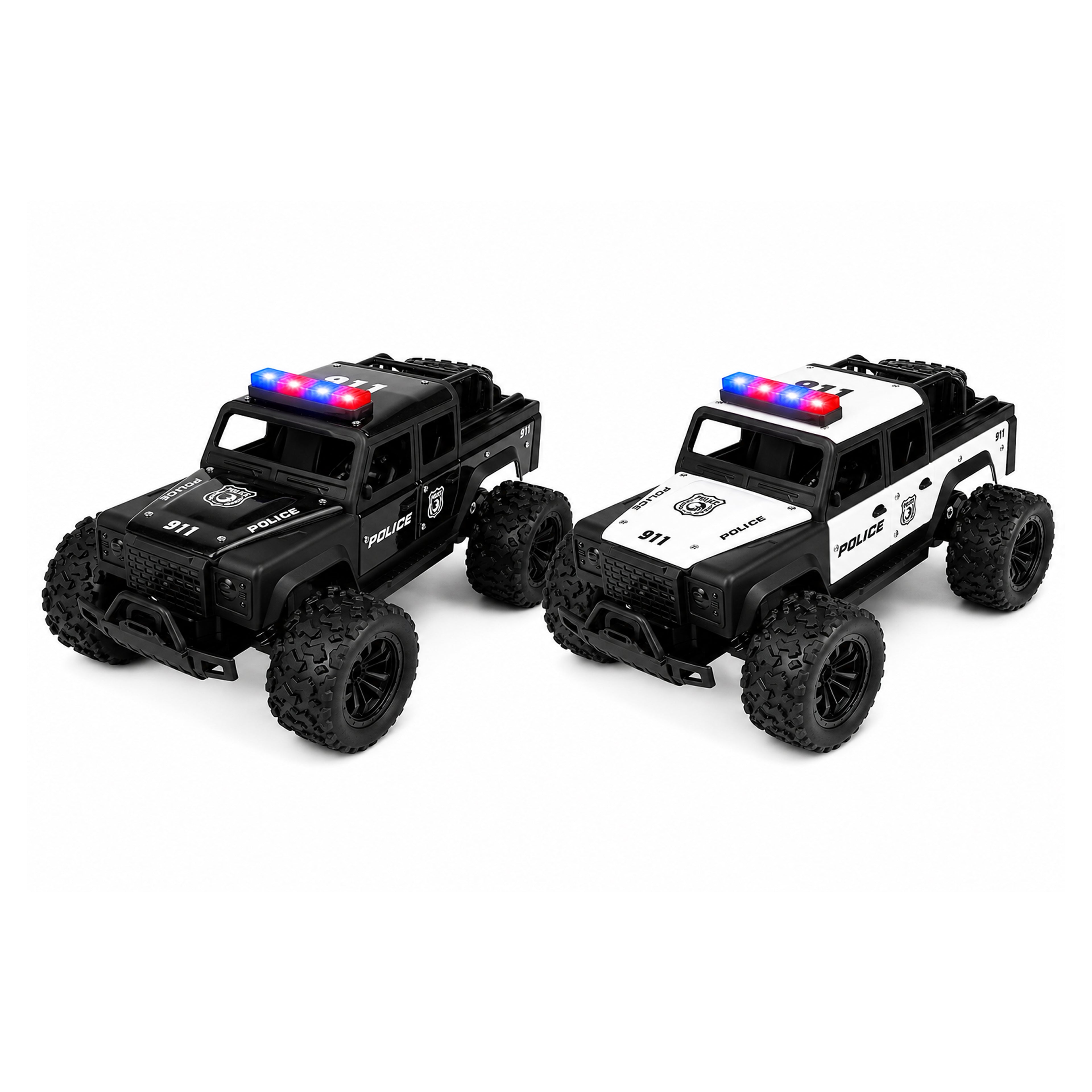 RCMania Police Truck 1:16 Remote Control Car | 500ft Range | 25km/h Speed | Rechargeable Battery Operated Cyber Truck with LED Lights for Kids & Boys