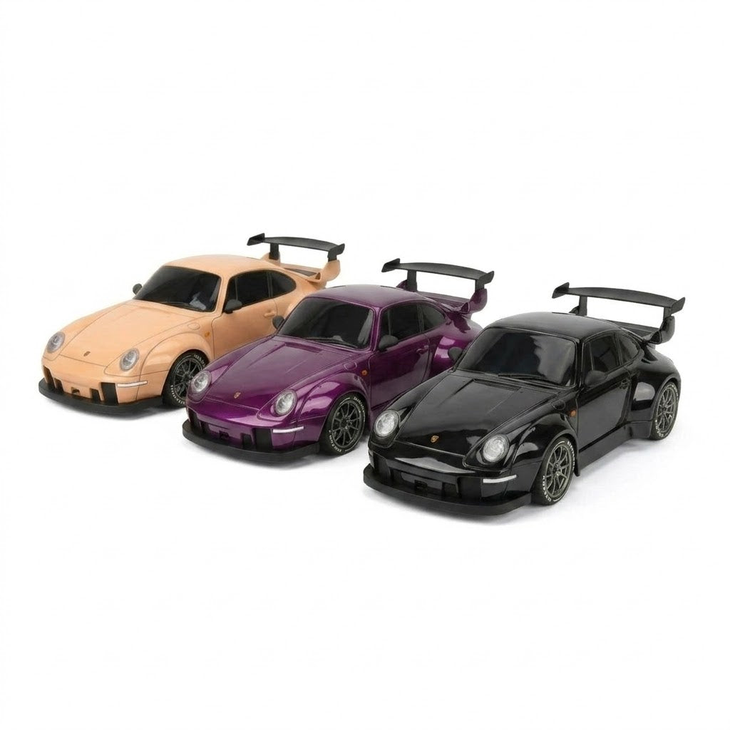 RCMania Porsche 1:18 4WD Drift RC Car | 20km/h | Boost Mode | 2.4GHz | LED | Dual Tyres | 100m Range | Boys Girls Adults | Black