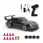 RCMania Porsche 1:18 4WD Drift RC Car | 20km/h | Boost Mode | 2.4GHz | LED | Dual Tyres | 100m Range | Boys Girls Adults | Black