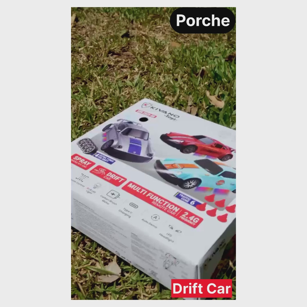 RCMania Porche 4WD Drift RC Car – Red | 25 km/h High-Speed Racing Car with Boost Mode