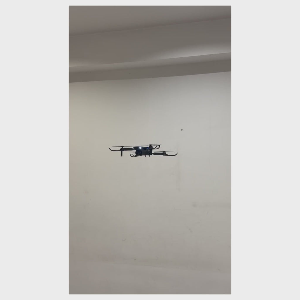 RCMania Dual Camera Foldable Drone with Bluetooth Connectivity, 360° Flip & Gyro Calibration (Black/White)