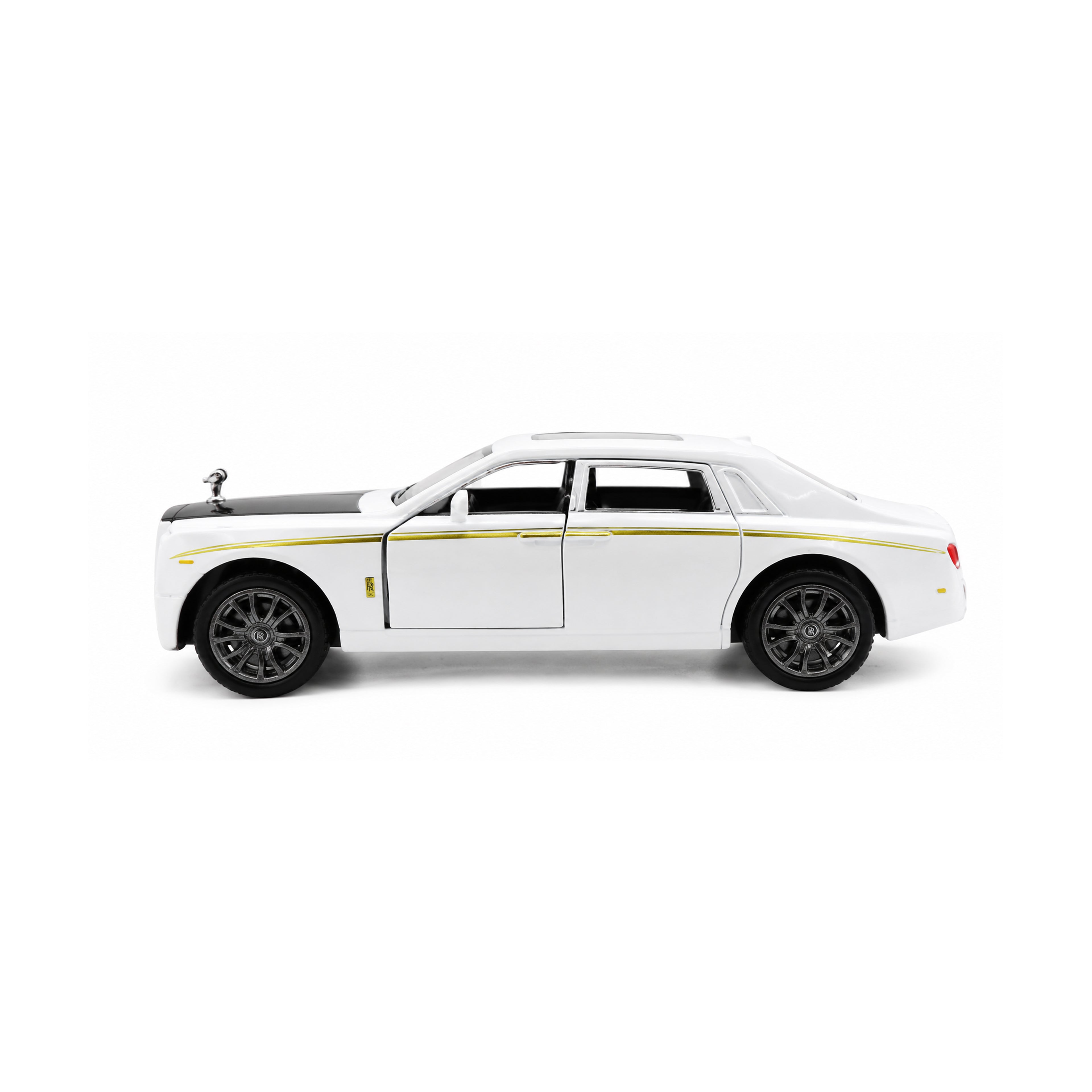 RCMania Rolls-Royce Phantom Die-Cast Model Car with Light & Sound, Pull-Back Action, Opening Doors & Bonnet – Available in Red, Black & White