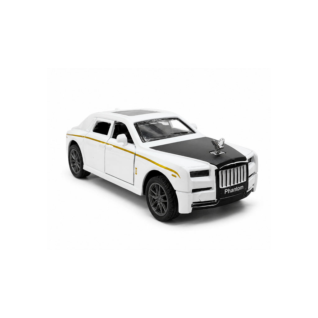 RCMania Rolls-Royce Phantom Die-Cast Model Car with Light & Sound, Pull-Back Action, Opening Doors & Bonnet – Available in Red, Black & White