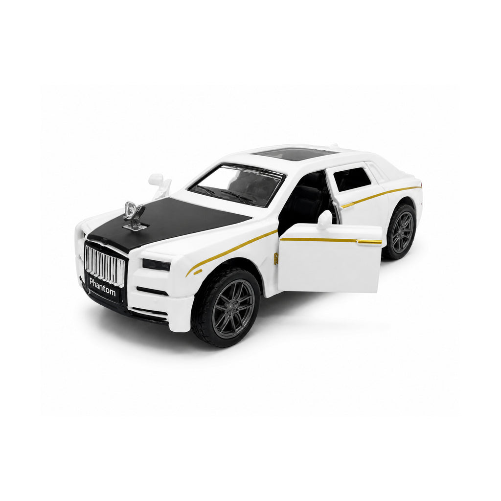 RCMania Rolls-Royce Phantom Die-Cast Model Car with Light & Sound, Pull-Back Action, Opening Doors & Bonnet – Available in Red, Black & White