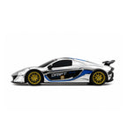 RCMania RC Drift Car 1:16 Scale 4WD 25KM/H High Speed Remote Control Drift Car with LED Lights, Extra Drift & Normal Tyres, Traffic Cones & Rechargeable Battery – Silver