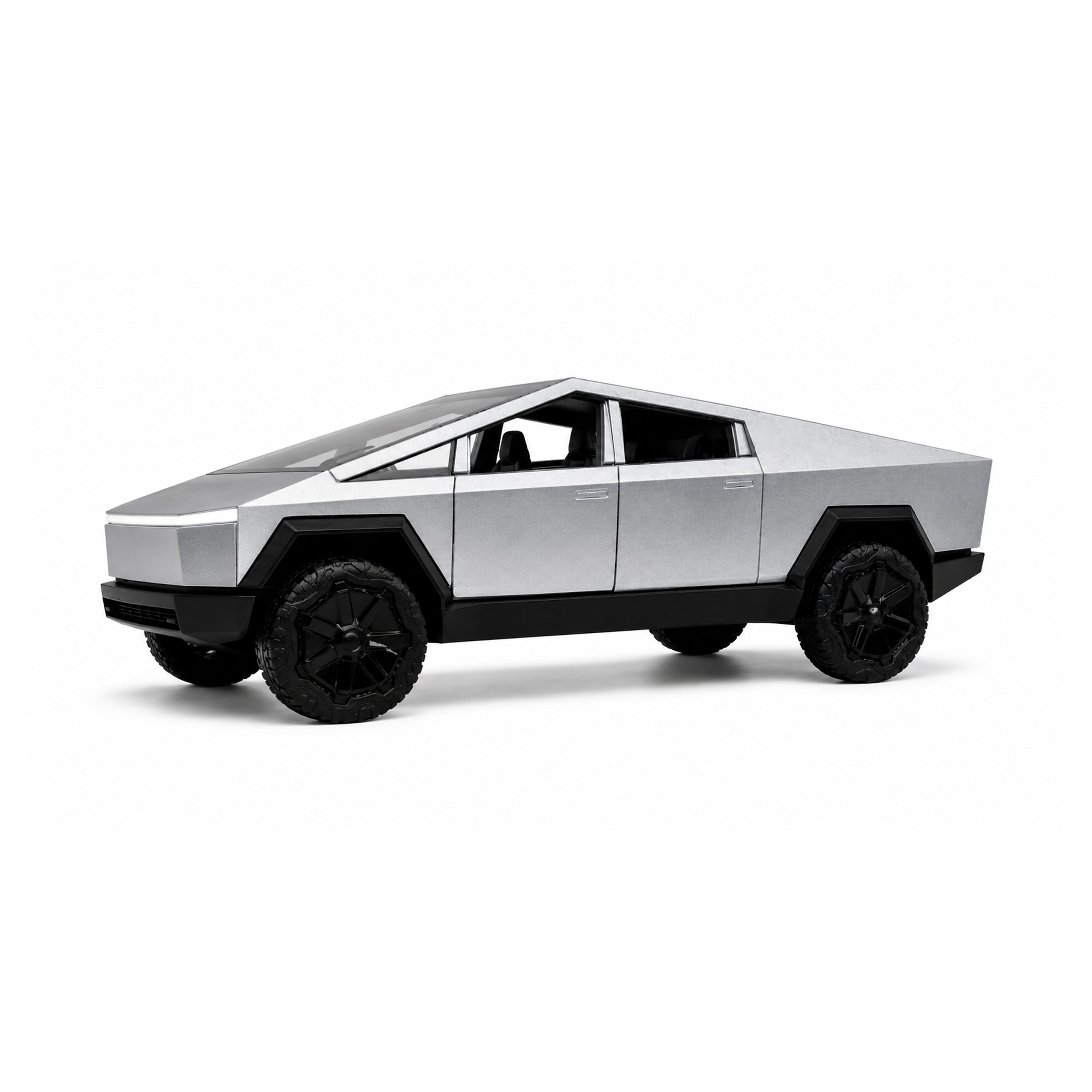 RCMania Tesla Cyber Truck 1:36Scale Alloy Die-Cast Car with Light & Sound, Pull-Back Action, Opening Doors & Trunk