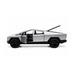 RCMania Tesla Cyber Truck 1:36Scale Alloy Die-Cast Car with Light & Sound, Pull-Back Action, Opening Doors & Trunk