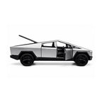 RCMania Tesla Cyber Truck 1:36Scale Alloy Die-Cast Car with Light & Sound, Pull-Back Action, Opening Doors & Trunk