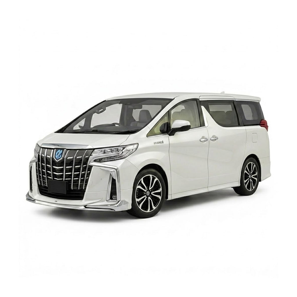 RCMania White Toyota Alphard Alloy Diecast Model Car – Premium Luxury Miniature (1:32 Scale)