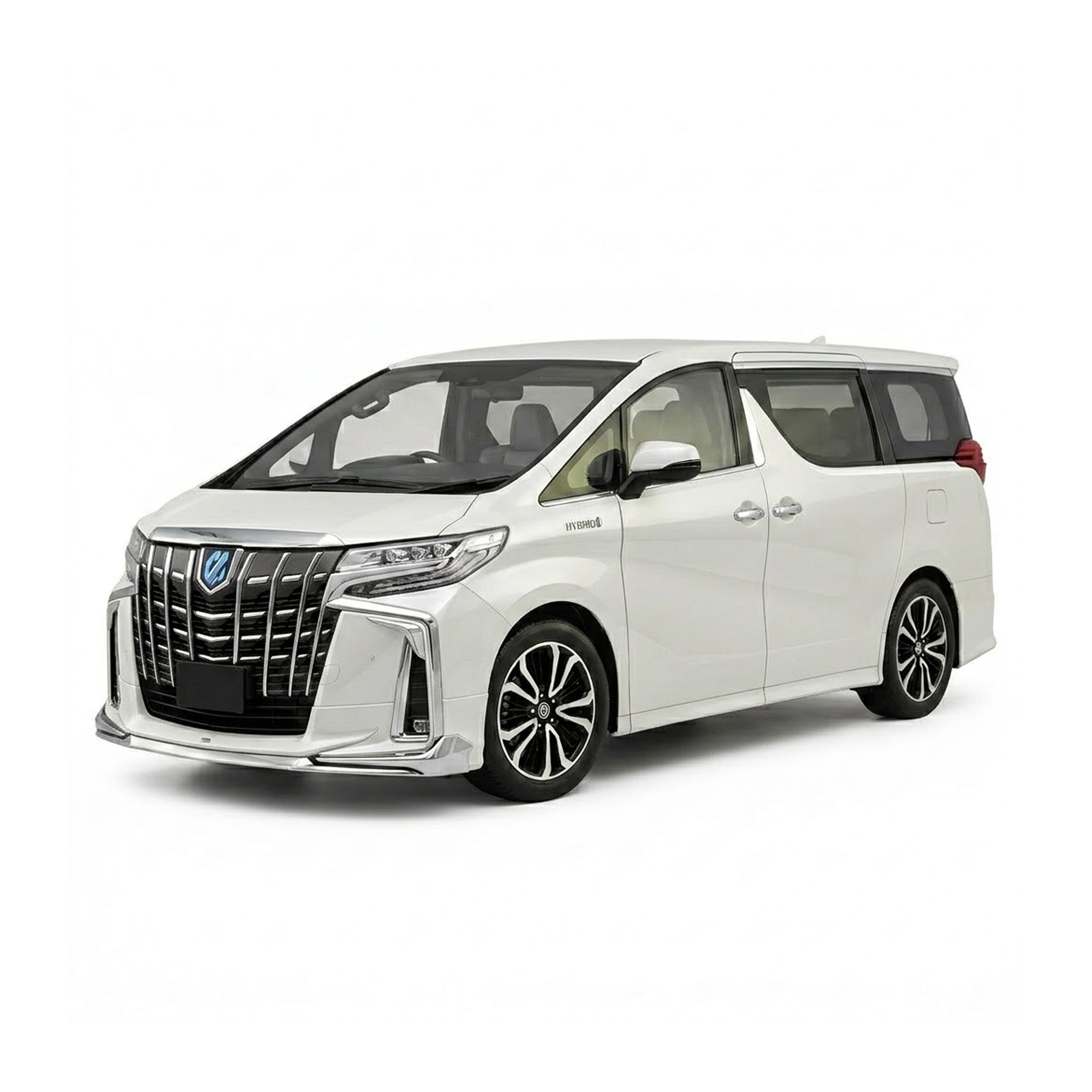 RCMania White Toyota Alphard Alloy Diecast Model Car – Premium Luxury Miniature (1:32 Scale)